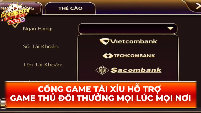 Cổng game tài xỉu hỗ trợ game thủ đổi thưởng mọi lúc mọi nơi
