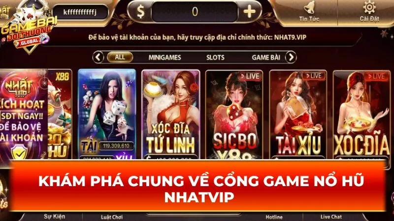 Khám phá chung về cổng game nổ hũ Nhatvip 